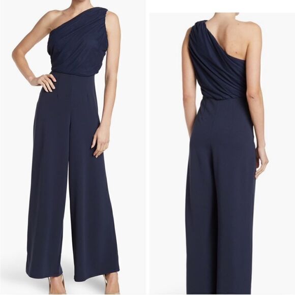 LOVE BY DESIGN One-shoulder Wide Leg Jumpsuit Size M - Picture 1 of 8